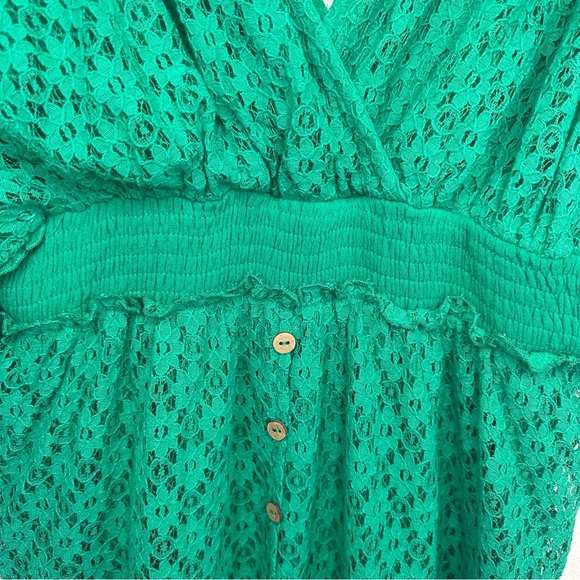 BIBI Green Island Beauty Romper Green 1X - Picture 4 of 16